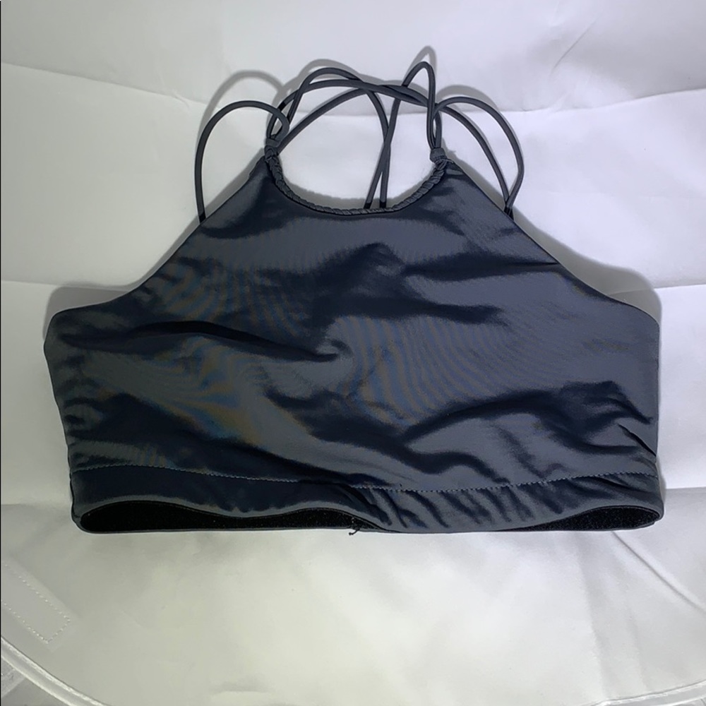Miss behave grey sport bra.
